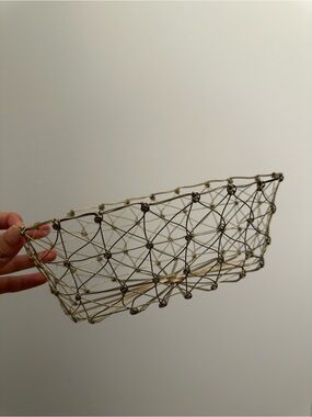 CB2 Decorative Gold Wire Basket - Home Accents